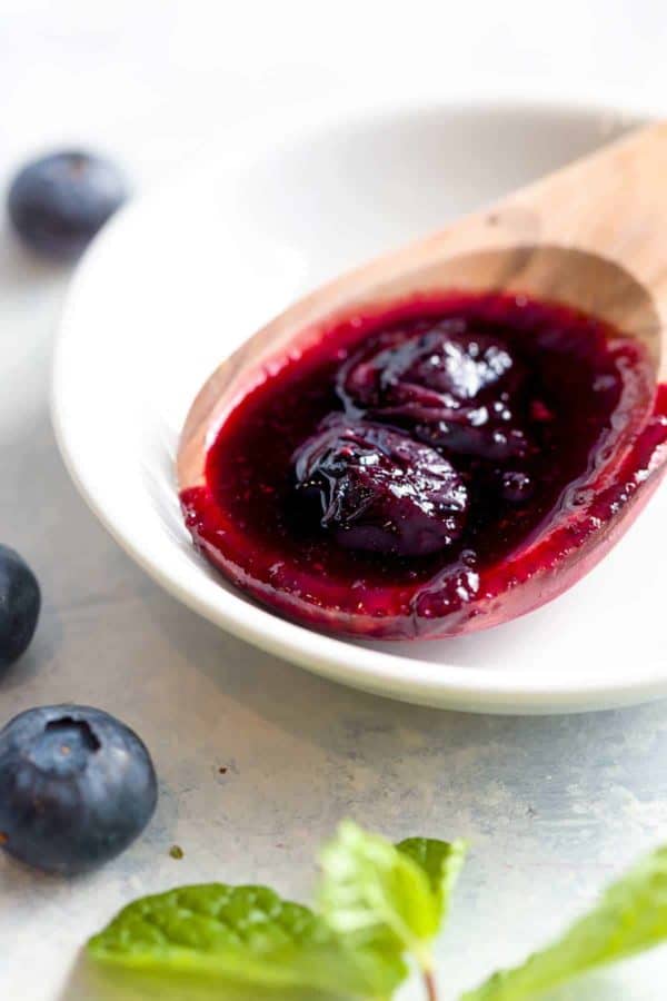自创蓝莓蜜饯酱匙子