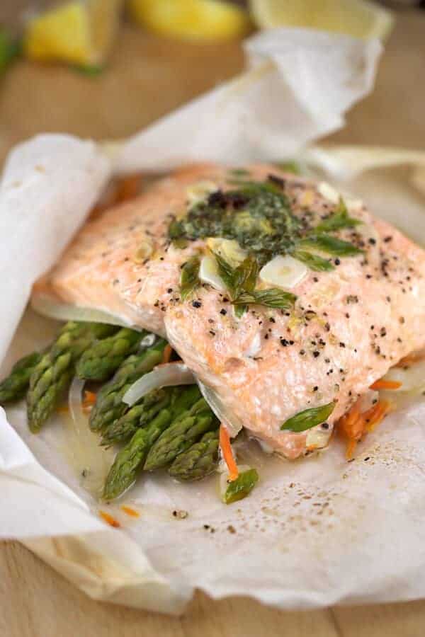 鲑鱼烤箱在袋子里烤