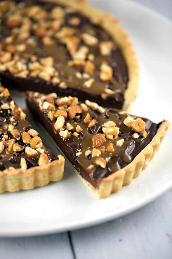 咸焦糖黑巧克力挞