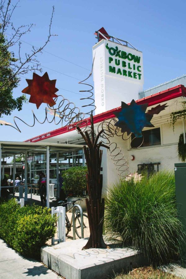 public art outside oxbow market