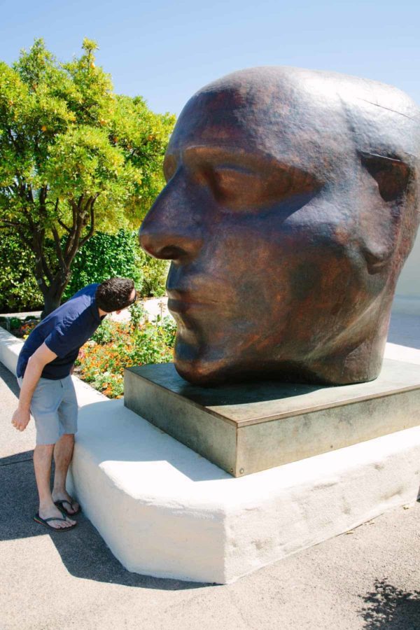 robert mondavi giant head at the winery