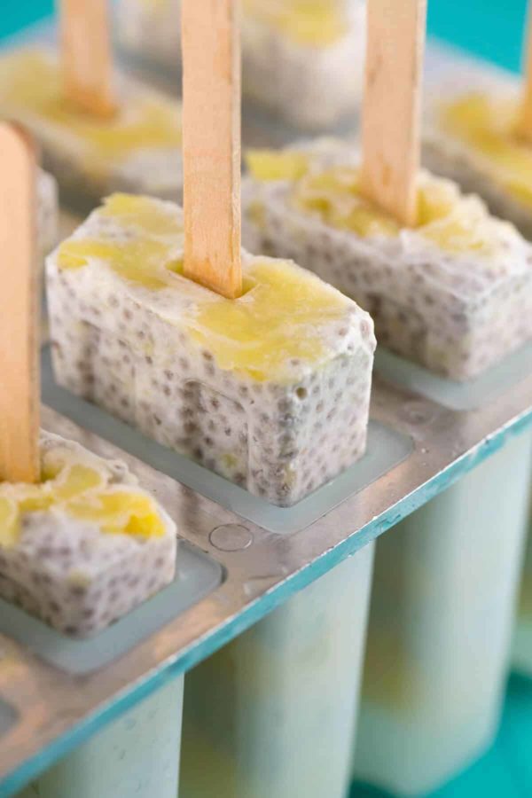 冷冻健康的嘉种冰棒正在制作中