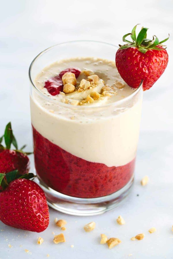 花生酱和果冻冰沙