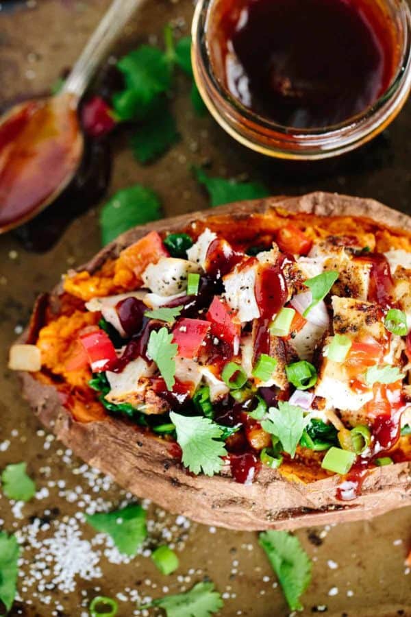 上菜红薯配烤鸡