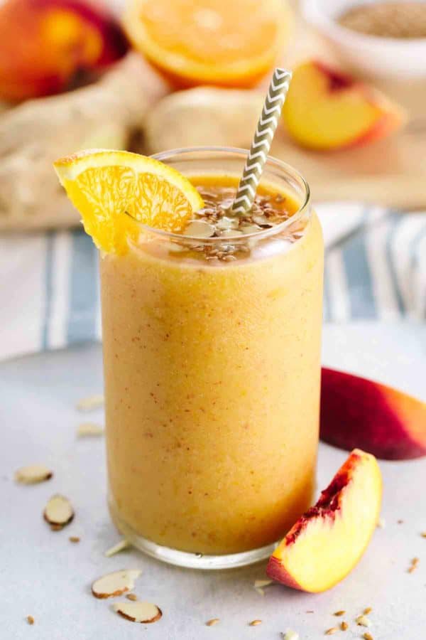 橙色桃子姜冰沙