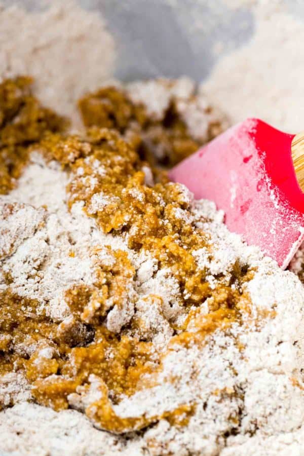 混合全麦面粉和南瓜纯汁的红色蜘蛛拉图