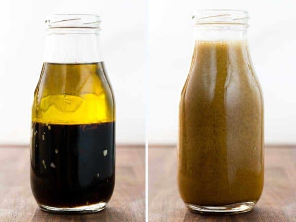 两张照片显示了分离敷料和混合乳剂之间的区别