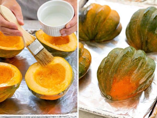 在橡子壁球半部刷油