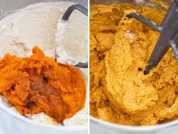 南瓜泥拌饼干面糊