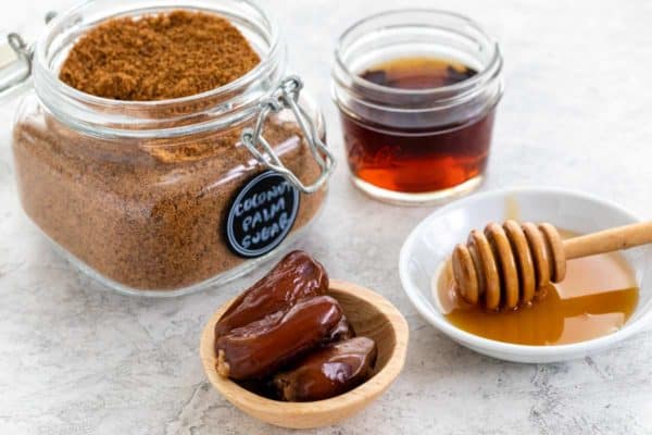 几种类型的甜味剂制作冰沙