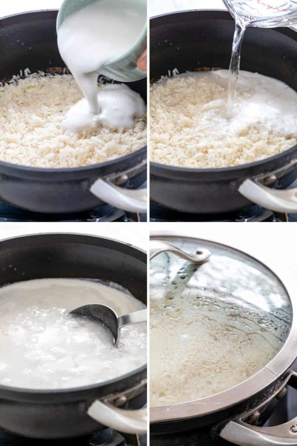 汇编四张照片显示如何制作椰子米