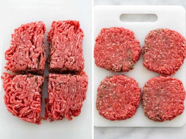 磨碎的牛肉做成肉饼