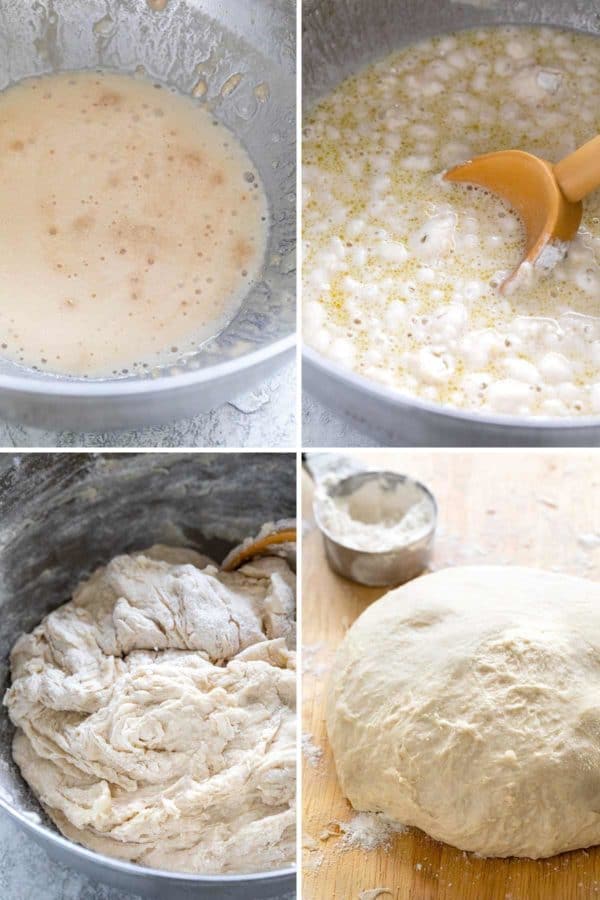 汇编四张照片显示如何制作面团