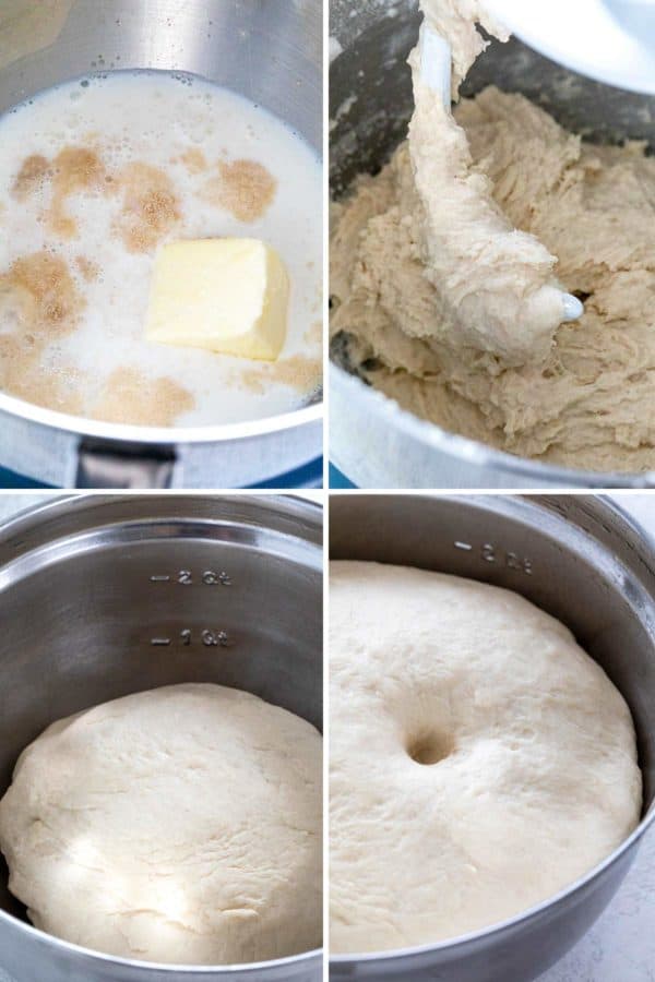 在立式搅拌器中制作酵母发酵的面团