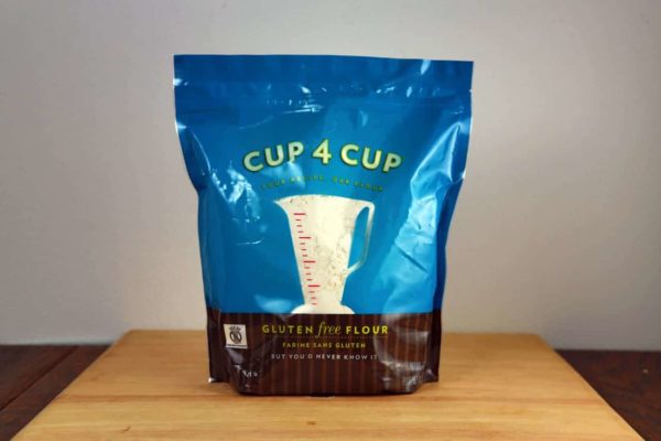 A bag of Cup 4 Cup gluten free flour alternative