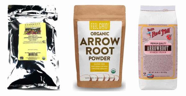 Three bags of Arrowroot flour found on Amazon