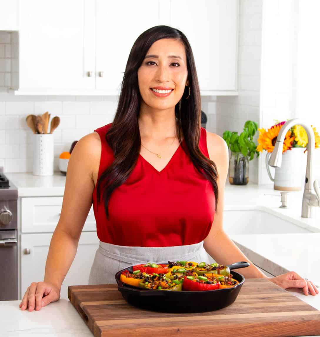 Jessica Gavin standing in the kitchen