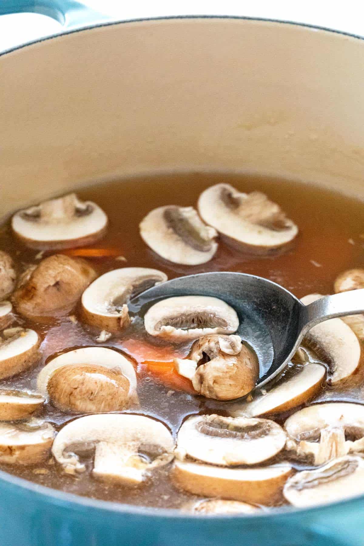 煨蘑菇和胡萝卜